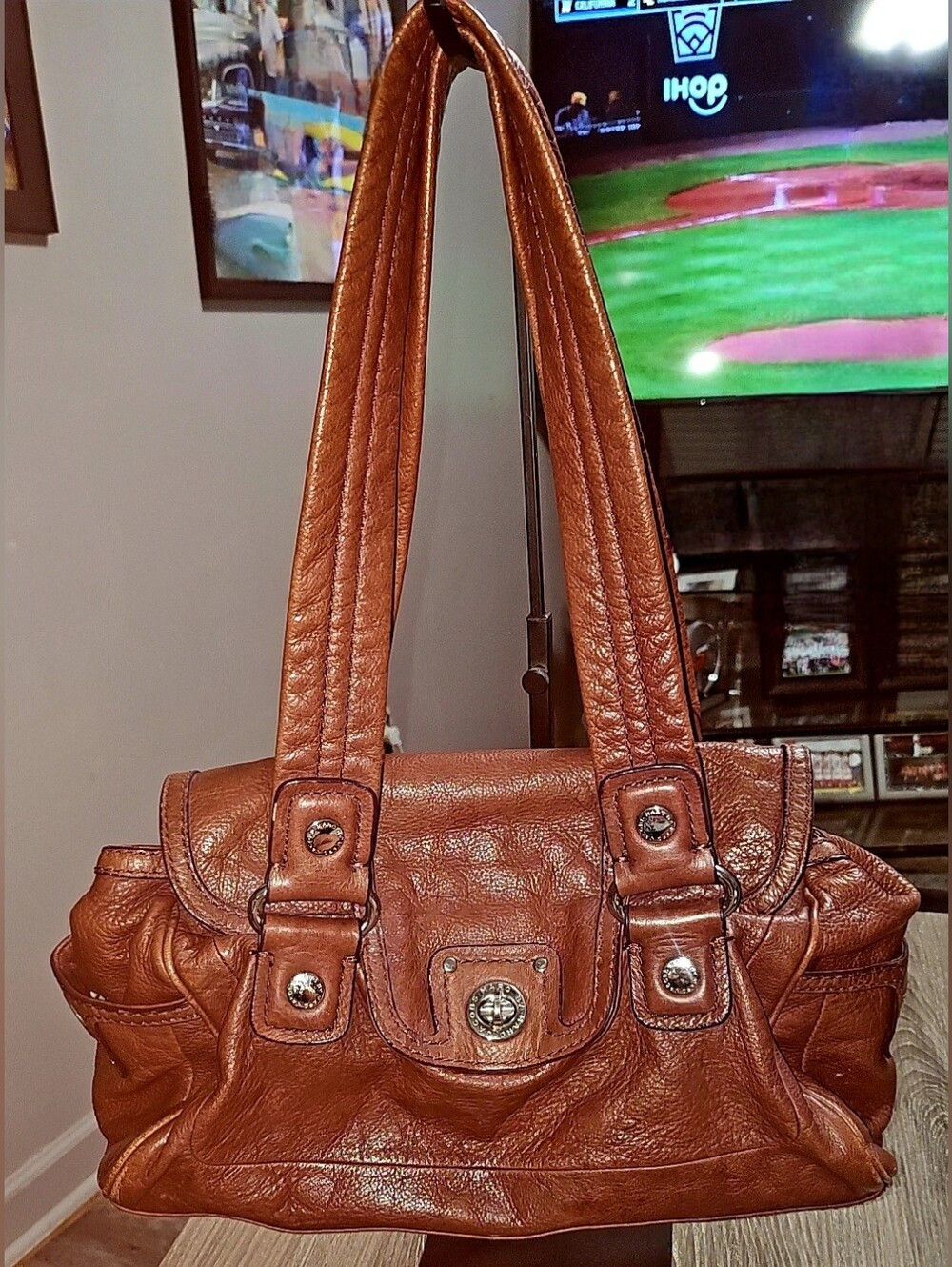 Vintage Marc by Marc Jacobs Totally Turnlock Quinn Satchel Brown Leather Bag - Picture 6 of 16
